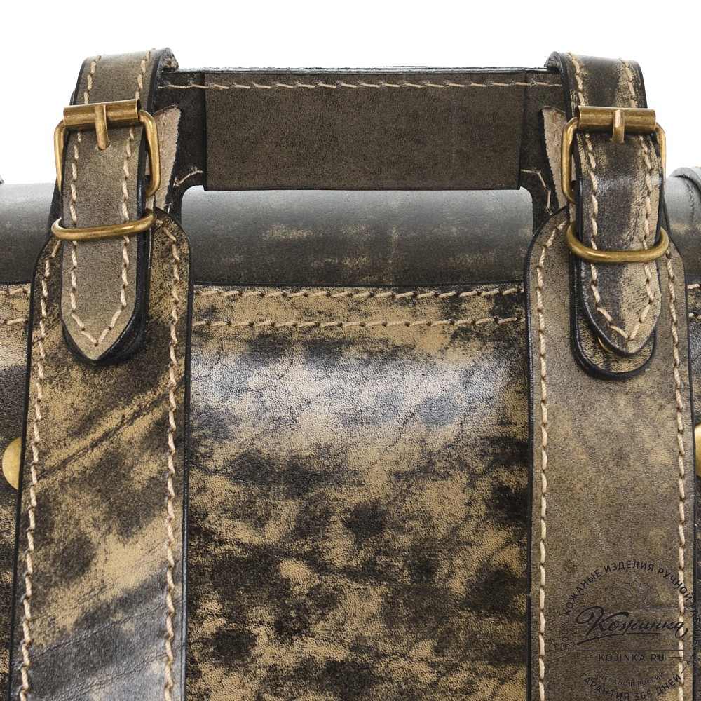 Кожаный ранец "Максимус 3" (пепел глянец)